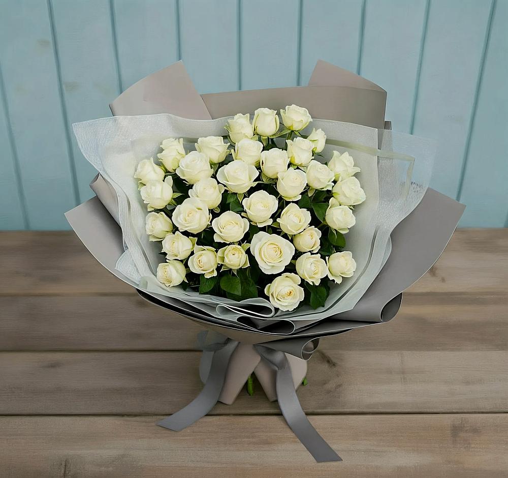 Букет Белоснежная нежность в Рощино