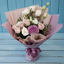 Букет цветов из:  Розы и Лизиантусы #REPLACE_PRED# Рощино