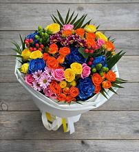 Букет цветов из:  Розы и Хризантемы в Рощино