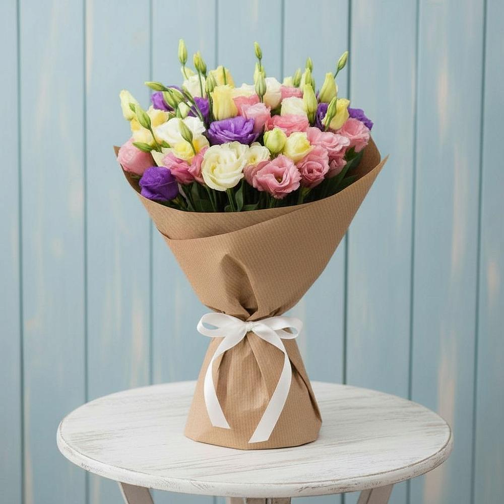 Букет цветов из: Лизиантусы в Рощино