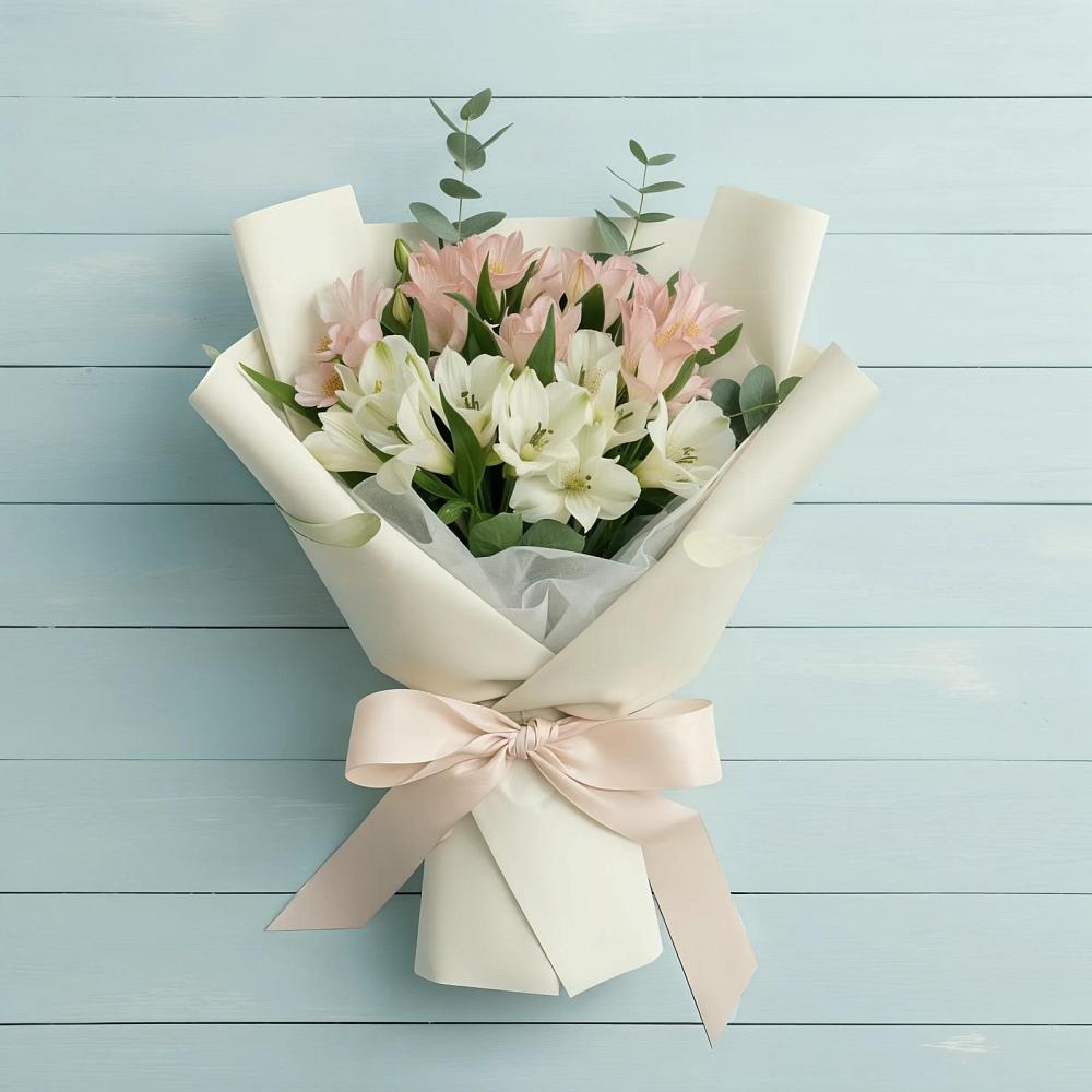 Букет цветов из: Альстромерии в Рощино