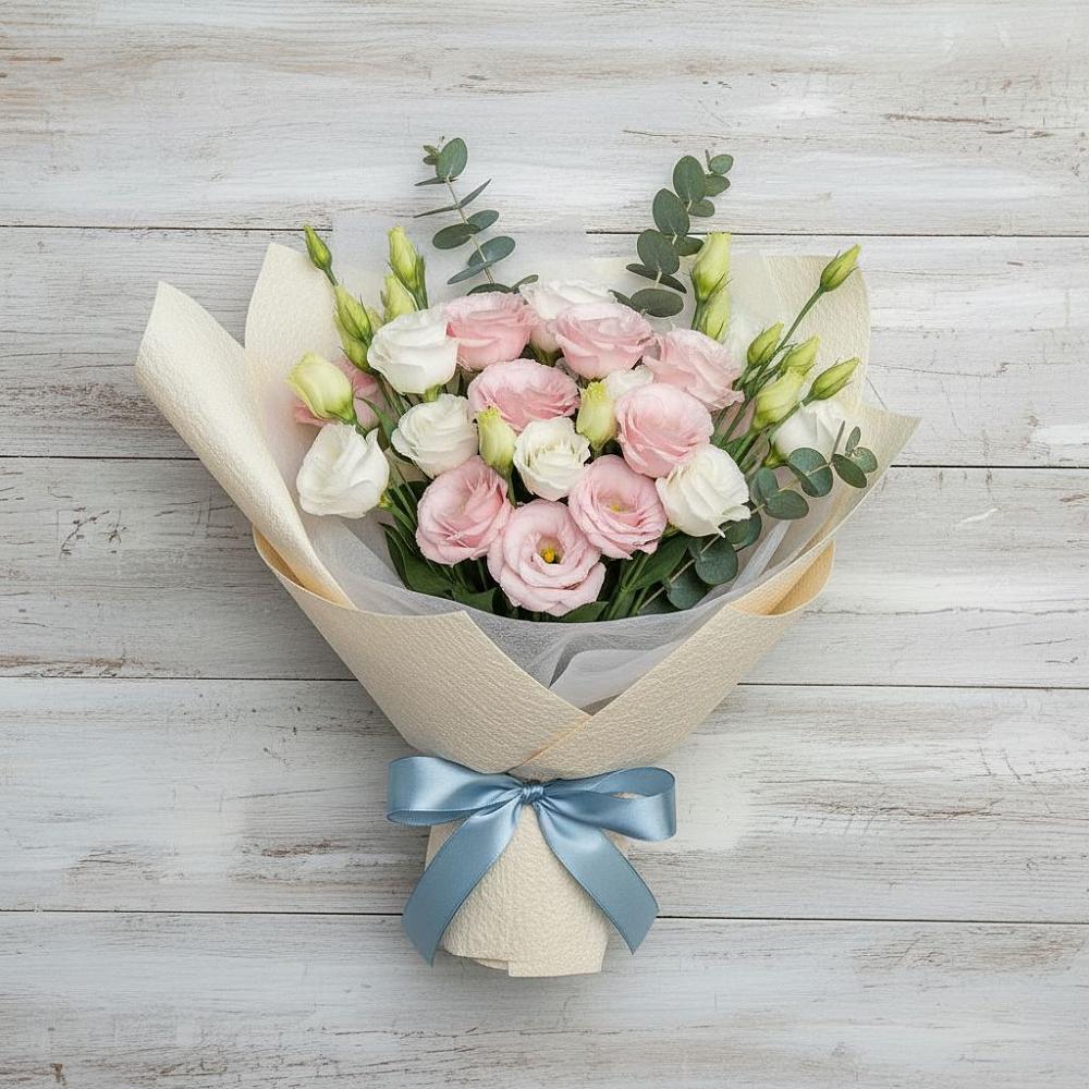 Букет цветов из: Лизиантусы в Рощино